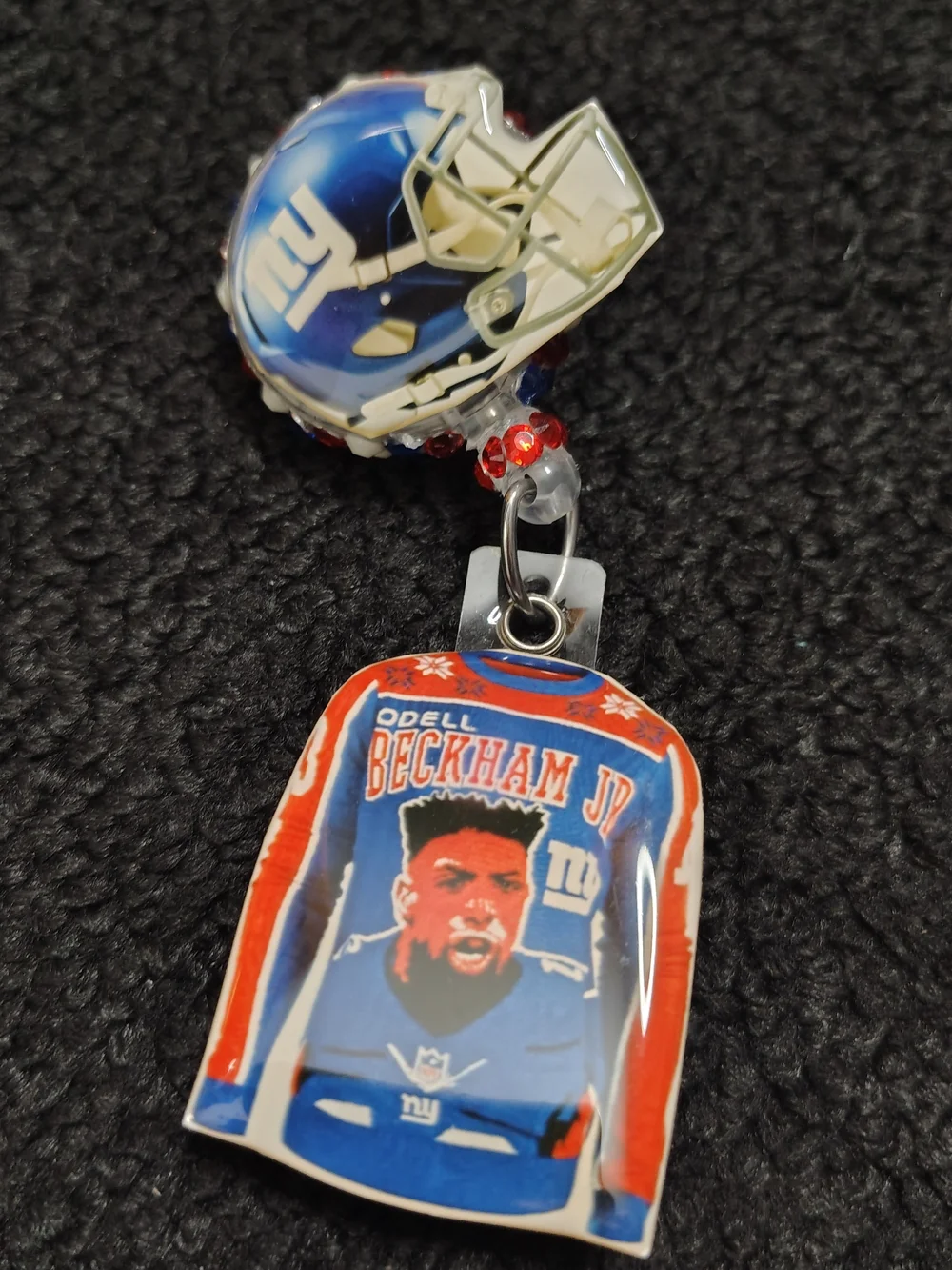 New York Giants Odell Beckham Jr Football Retractable Badge Reel Work Id Holder